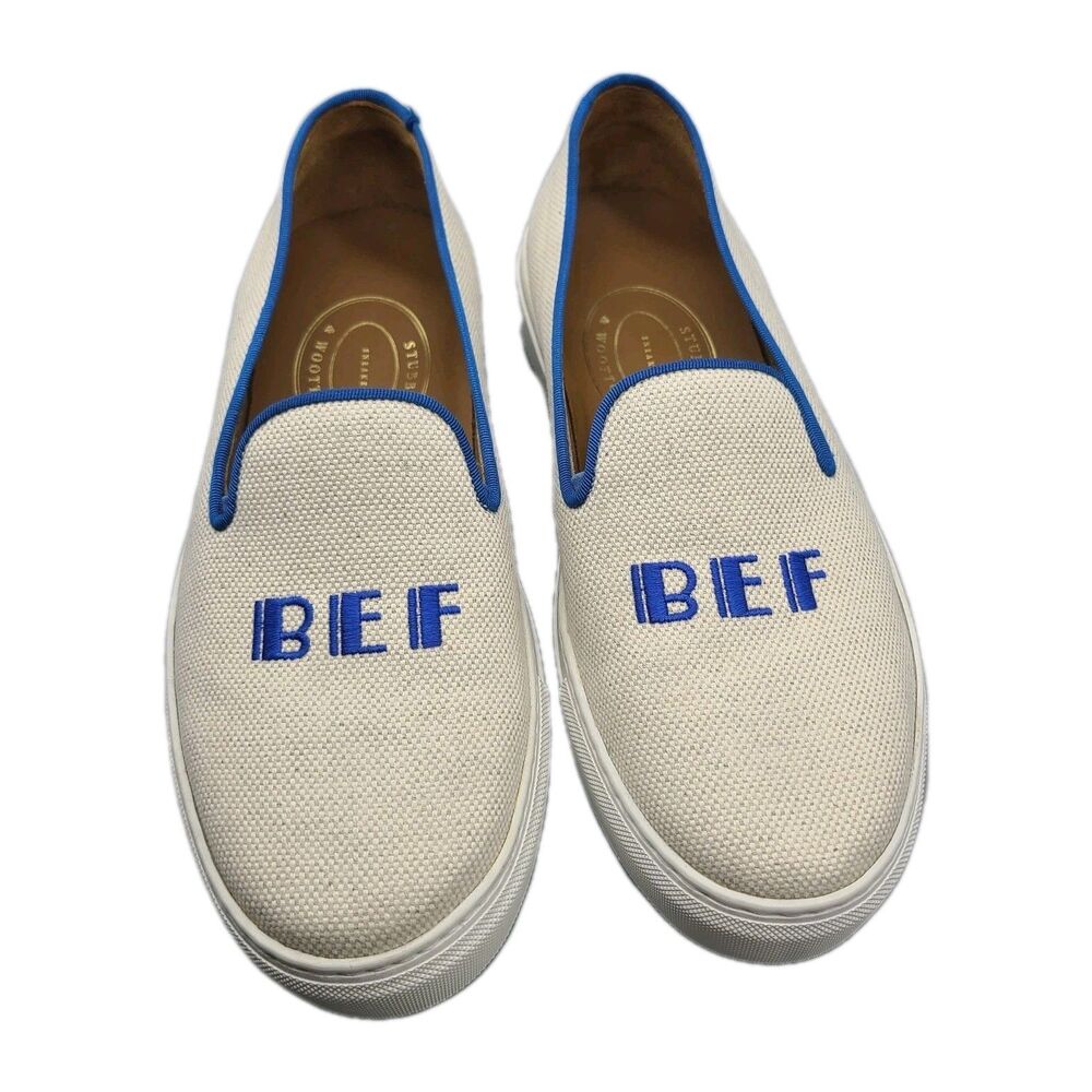 Stubbs & Wootton mens canvas Sneakers Loafers slip-on Shoes sz 10 EE NEW